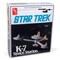 AMT: Star Trek K-7 Space Station - 1:7600 Scale Model Kit -29 Parts, Miniature Ship Included, Classic Hobby Kit, Posable Display Stand, 15x7", Age 14+